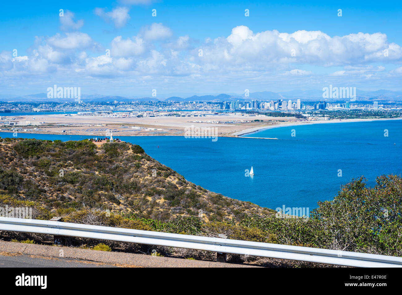 Blick auf den Hafen von San Diego aus das Cabrillo National Monument. San Diego, California, Vereinigte Staaten von Amerika. Stockfoto
