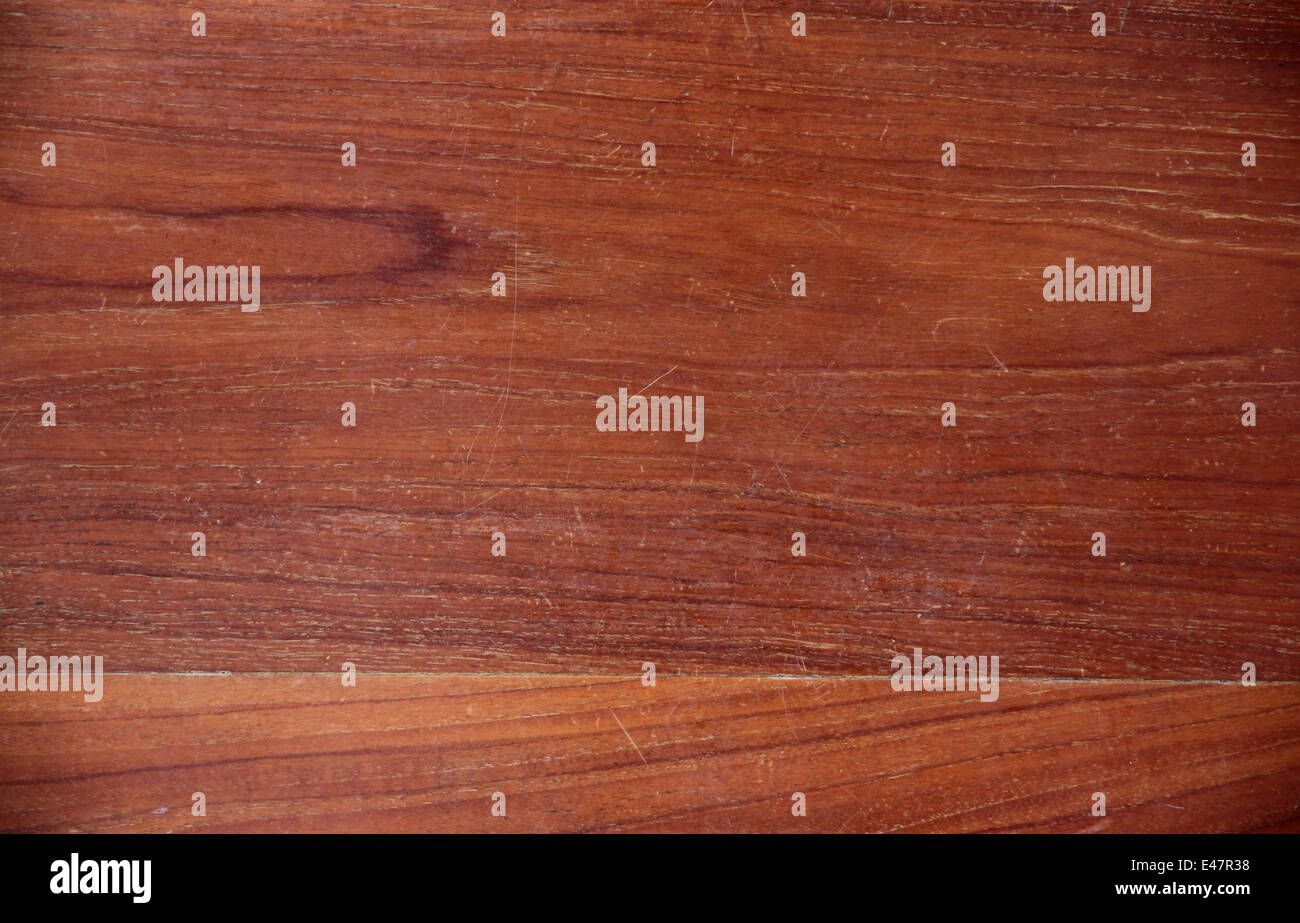Braune Teak Holz Textur für den Hintergrund. Stockfoto