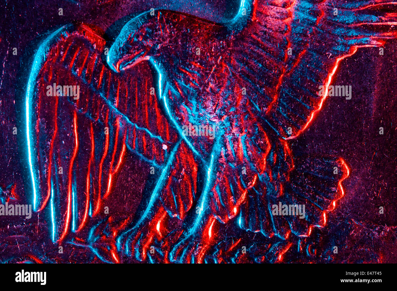 Amerikanischen Eisenhower-Dollar Münze Eagle in Studioumgebung Stockfoto