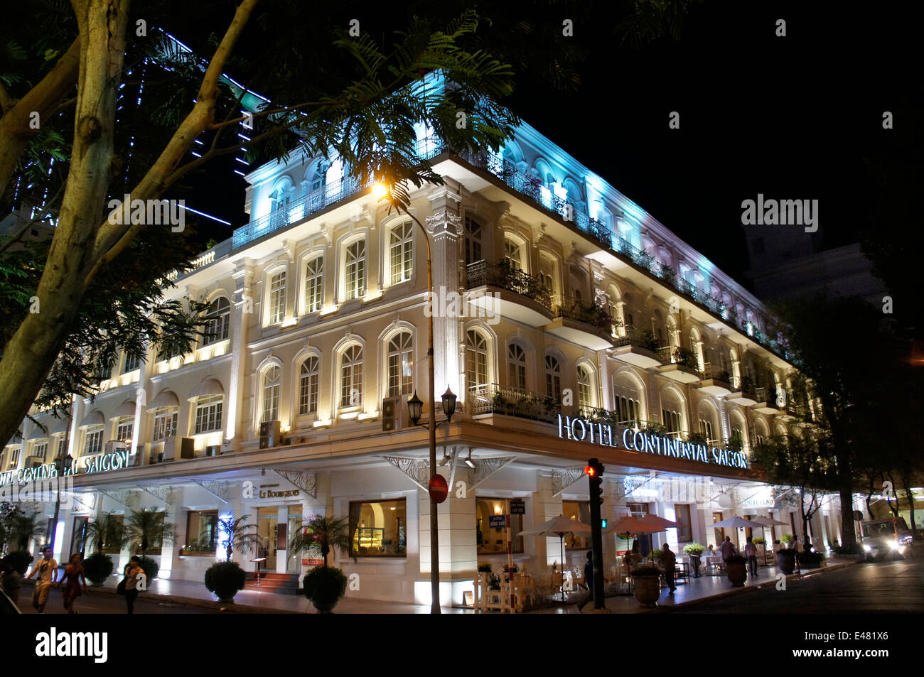 Hotel Continental Saigon, Ho-Chi-Minh-Stadt, Vietnam Stockfoto