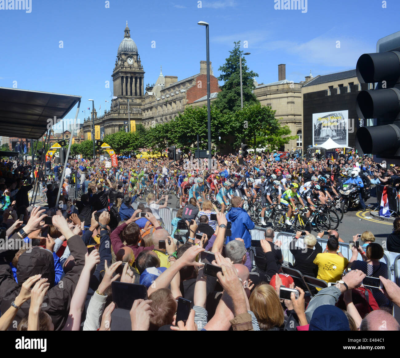 Leeds, Yorkshire. 5. Juli 2014. Der Start der Tour de France in Leeds. Bildnachweis: Paul Ridsdale/Alamy Live-Nachrichten Stockfoto