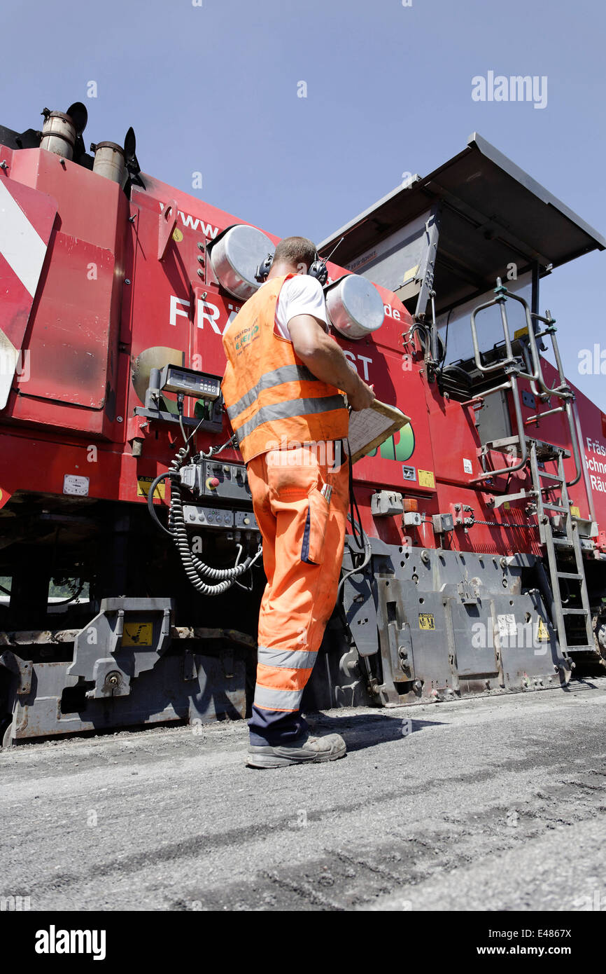 Autobahn-Baustelle Stockfoto