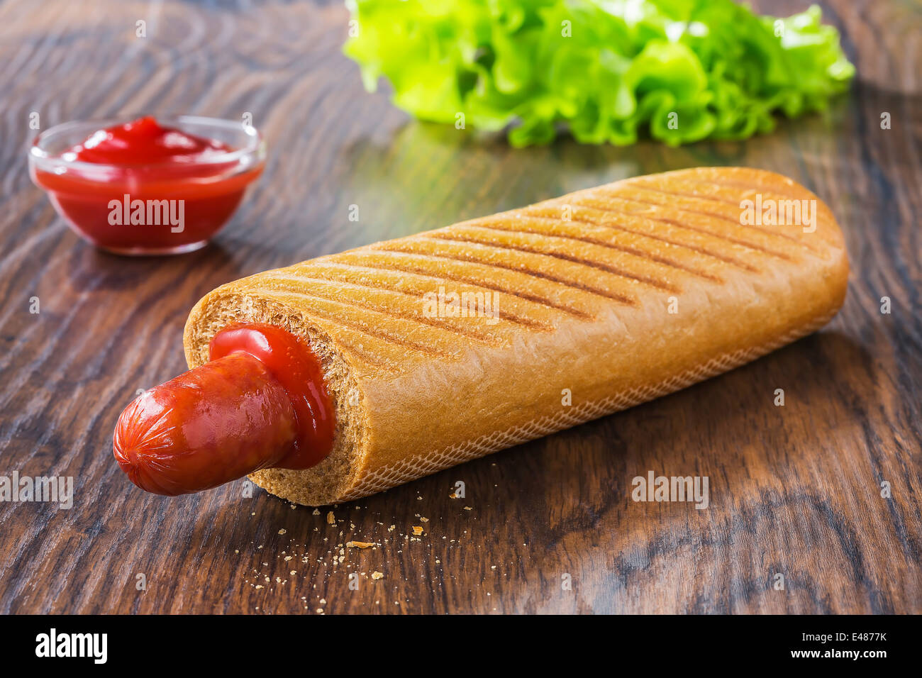 Französische Hot Dog grill Stockfoto