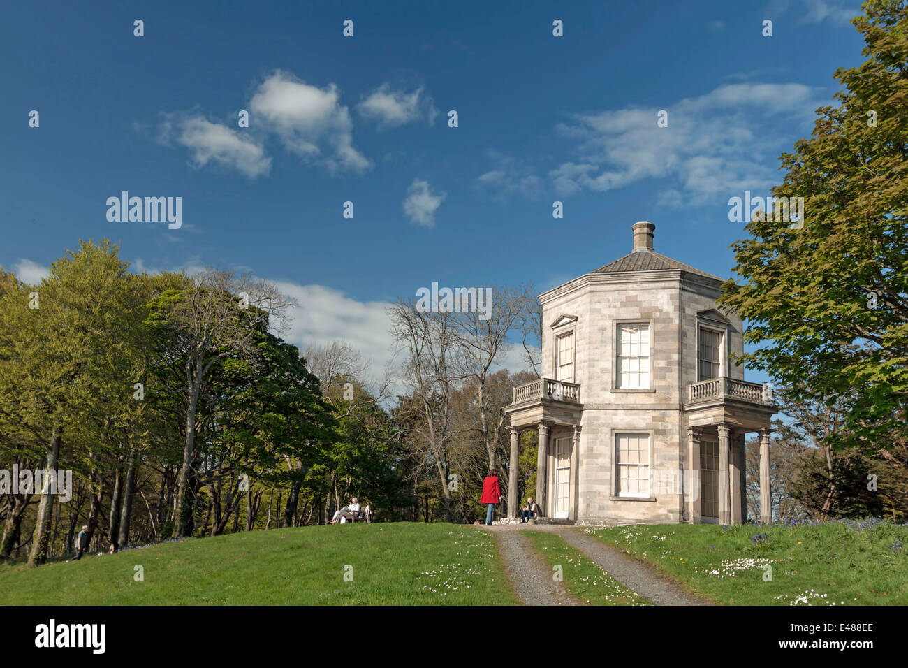 Blick auf den Tempel der Winde, Newtownards, County Down, Nordirland, Vereinigtes Königreich. Stockfoto