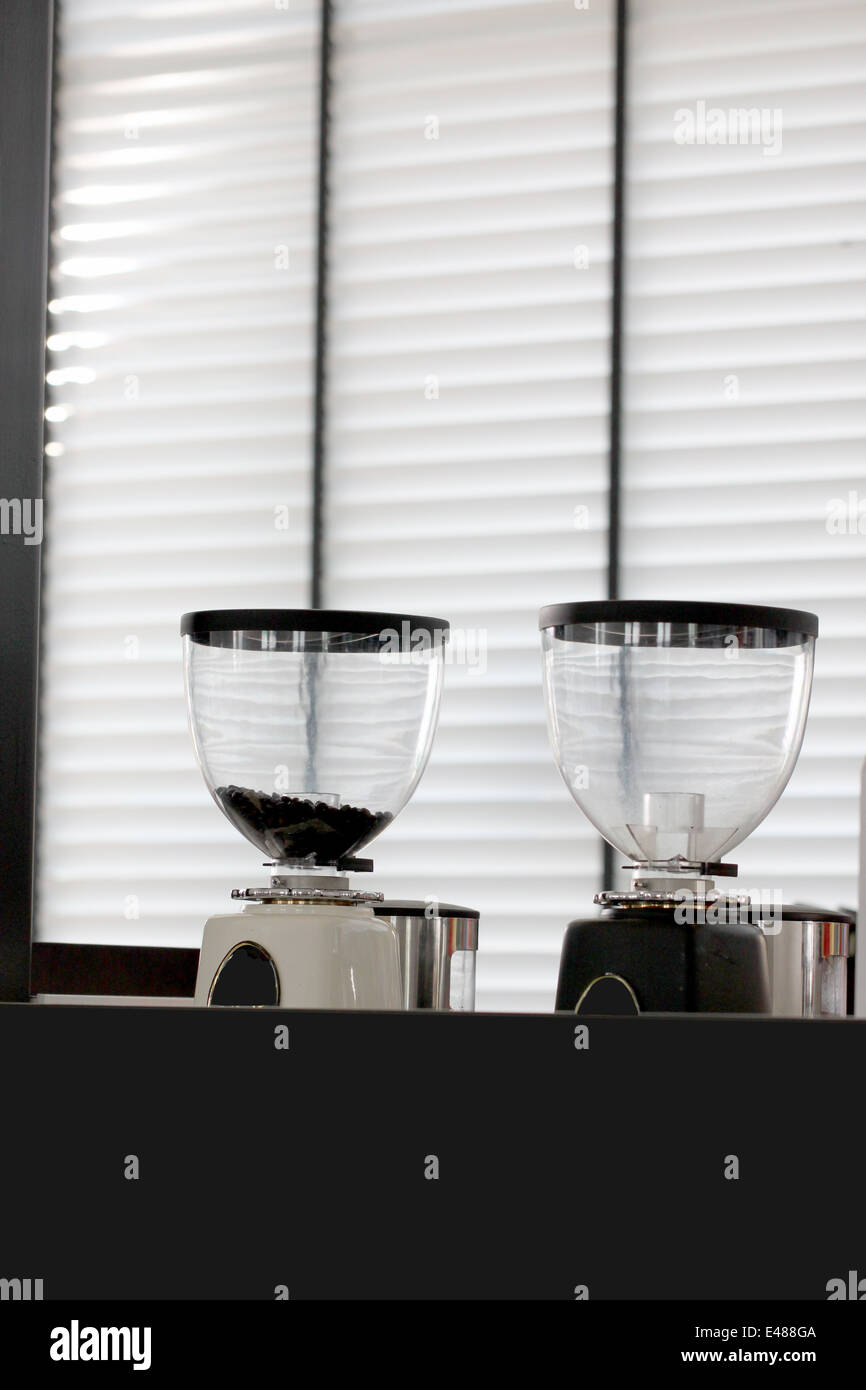 Kaffeemaschine im Kaffee Café. Stockfoto