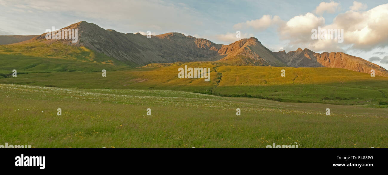 Die Cullins von Glen Brittle Panorama Stockfoto