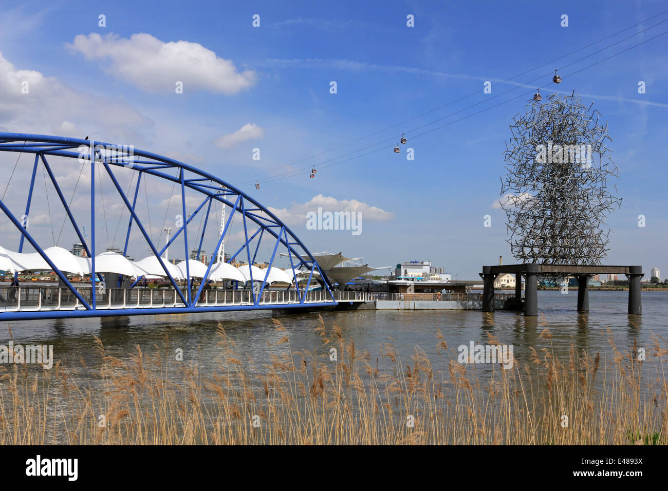 Halbinsel Greenwich Pier, London, England, UK. Stockfoto