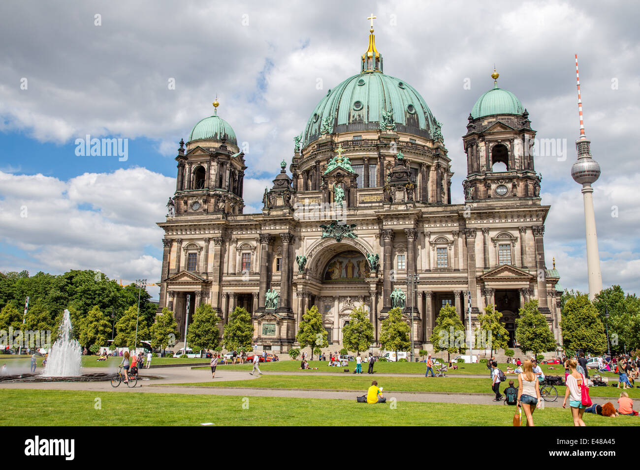 Berliner Dom-Kirche und dem Lustgarten, Berlin, Deutschland Stockfoto