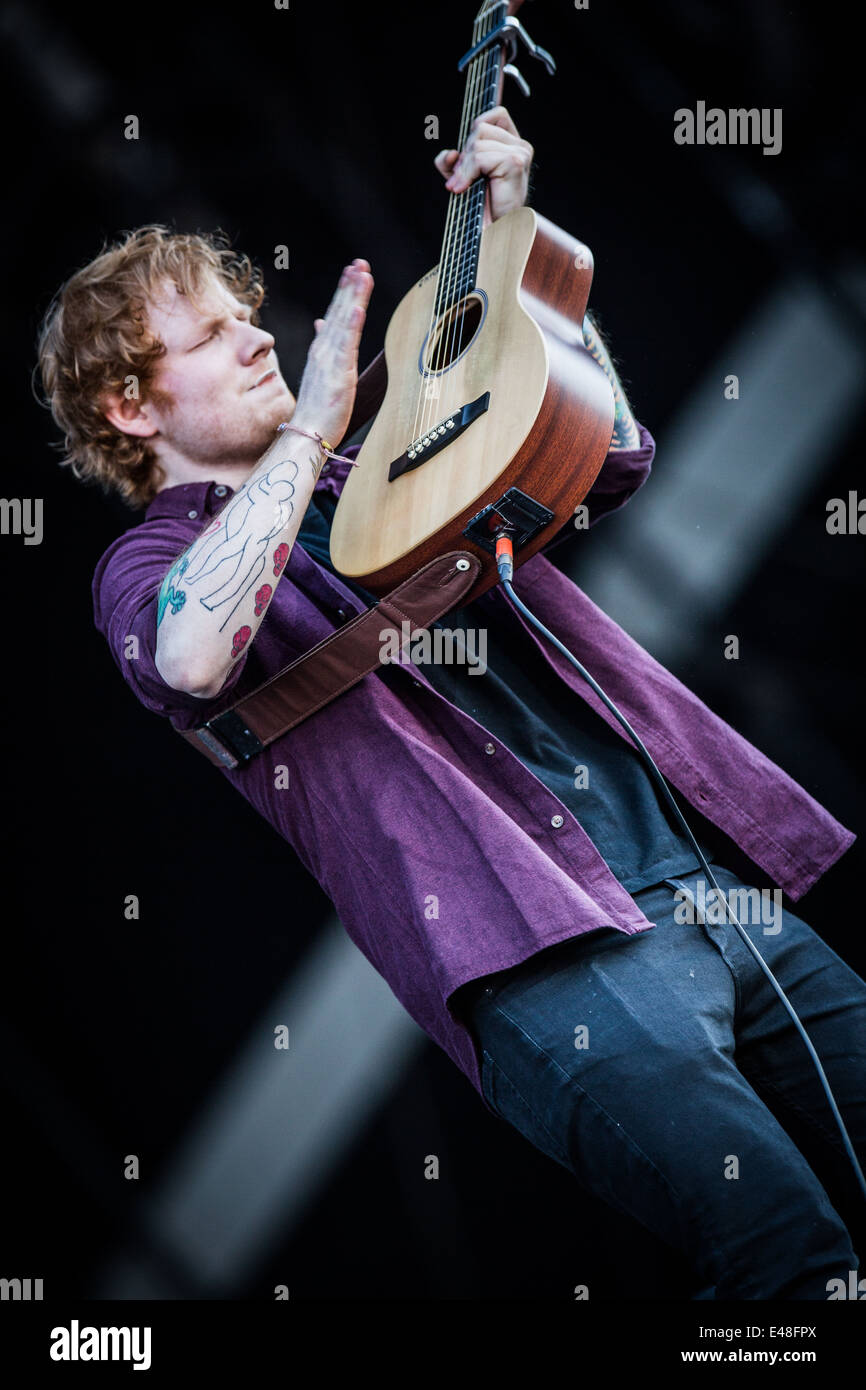 Ed Sheeran Live at Pinkpop Festival 2014 in Niederlande © Roberto Finizio / alamy Leben Nachrichten Stockfoto