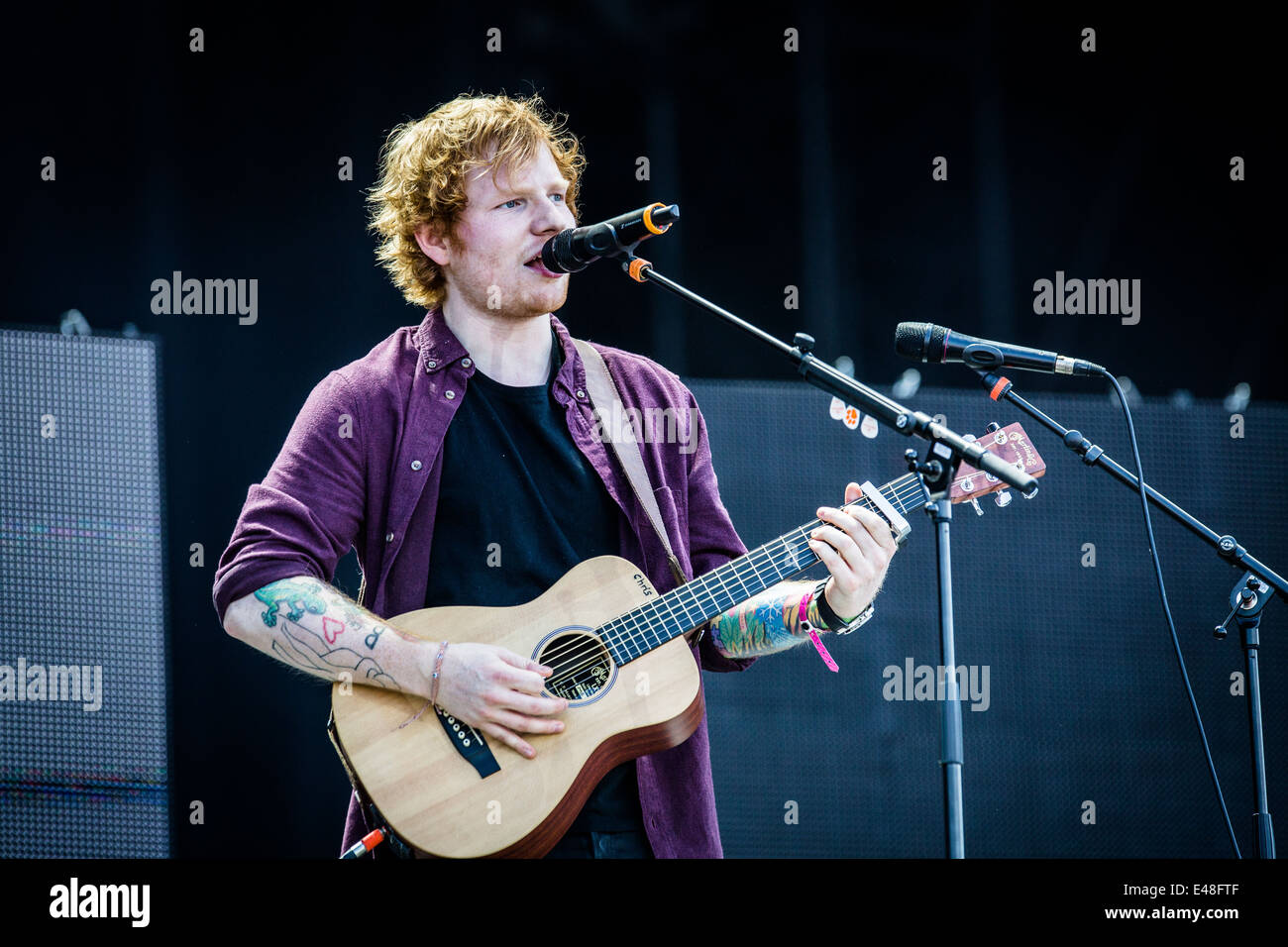 Ed Sheeran Live at Pinkpop Festival 2014 in Niederlande © Roberto Finizio / alamy Leben Nachrichten Stockfoto