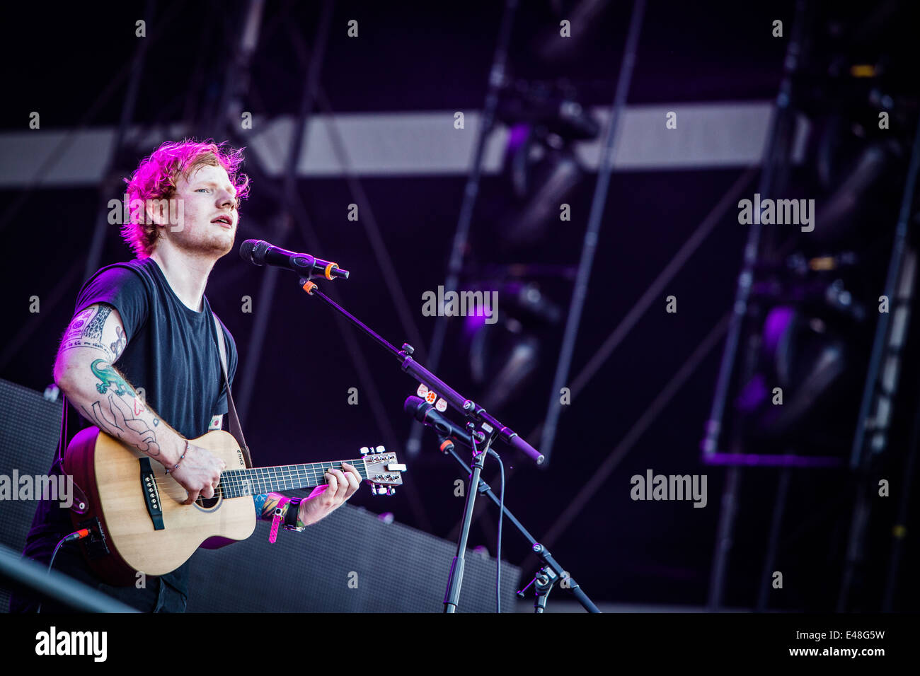 Ed Sheeran Live at Pinkpop Festival 2014 in Niederlande © Roberto Finizio / alamy Leben Nachrichten Stockfoto