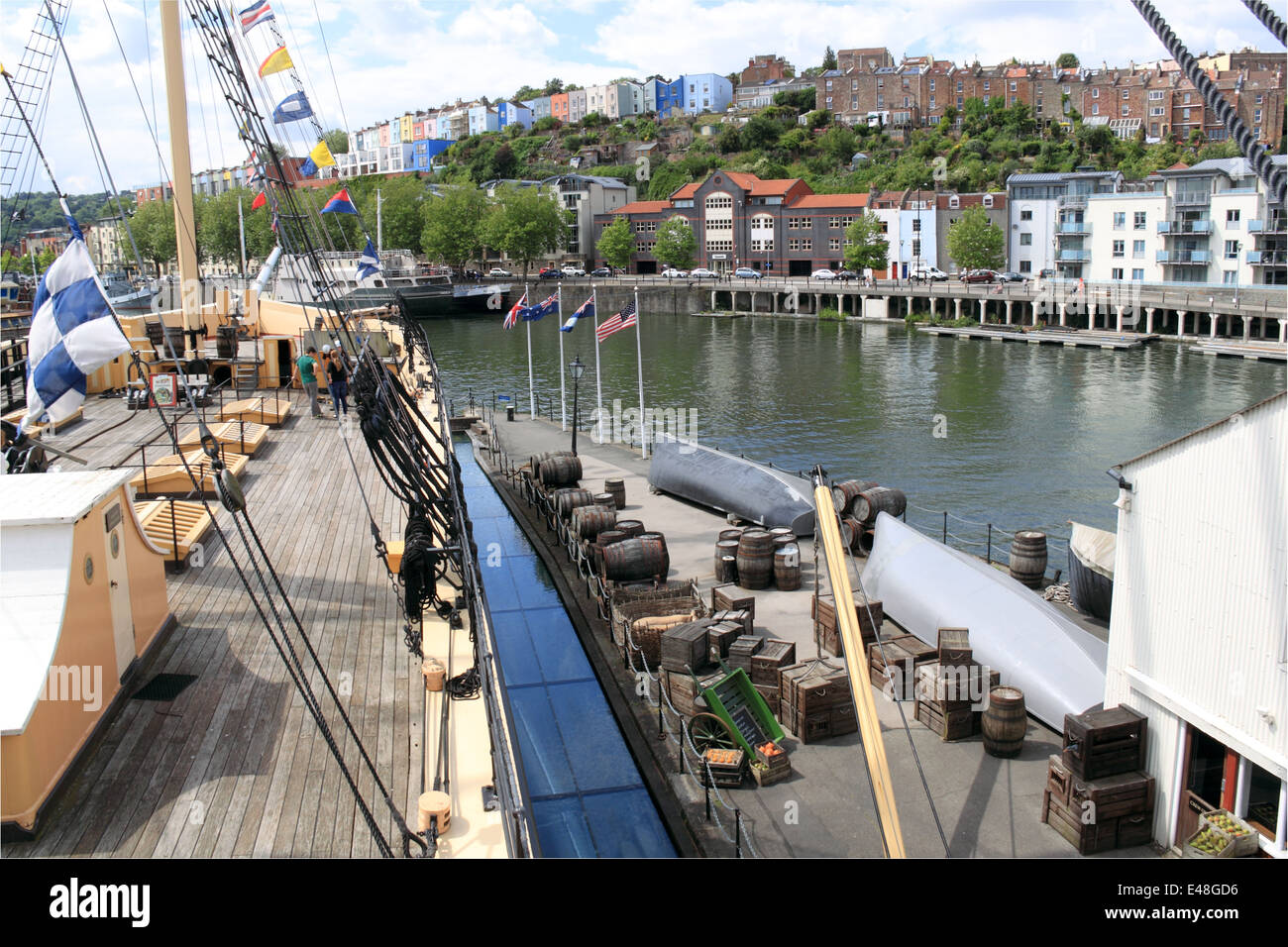 Kai von SS Great Britain, Bristol Docks, England, Großbritannien, Deutschland, UK, Europa Stockfoto