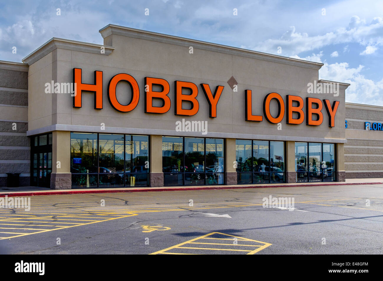 Das Äußere eines Hobby Lobby Store in Oklahoma City, Oklahoma. USA. Stockfoto