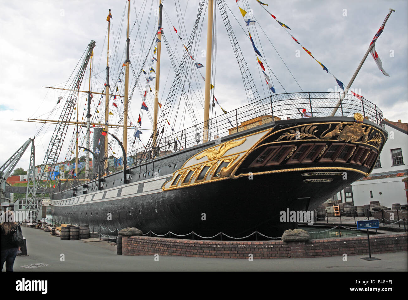 Heck des SS Great Britain, Bristol Docks, England, Großbritannien, Vereinigtes Königreich, UK, Europa Stockfoto