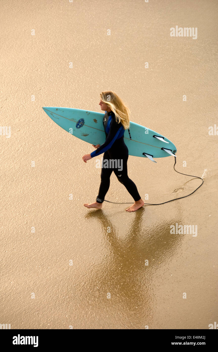 Surfer am Huntington Beach Stockfoto
