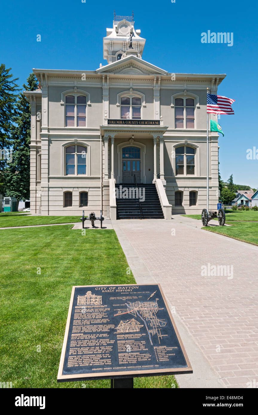 Washington, The Palouse, Dayton, Columbia County Courthouse erbaut 1887 Stockfoto