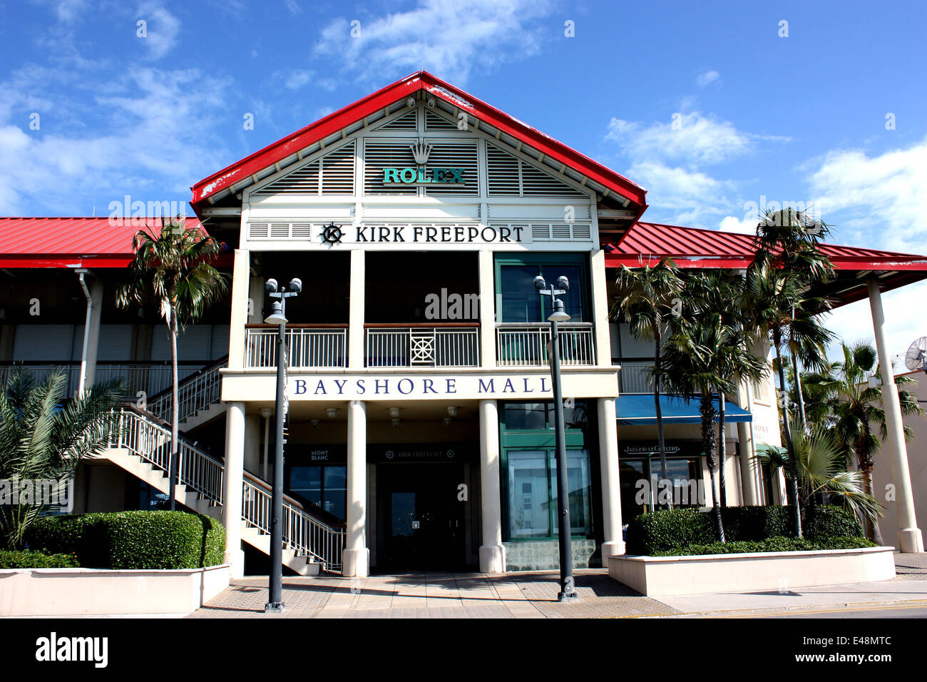 Duty Free Shopping-Mall in Georgetown, Grand Cayman. Stockfoto