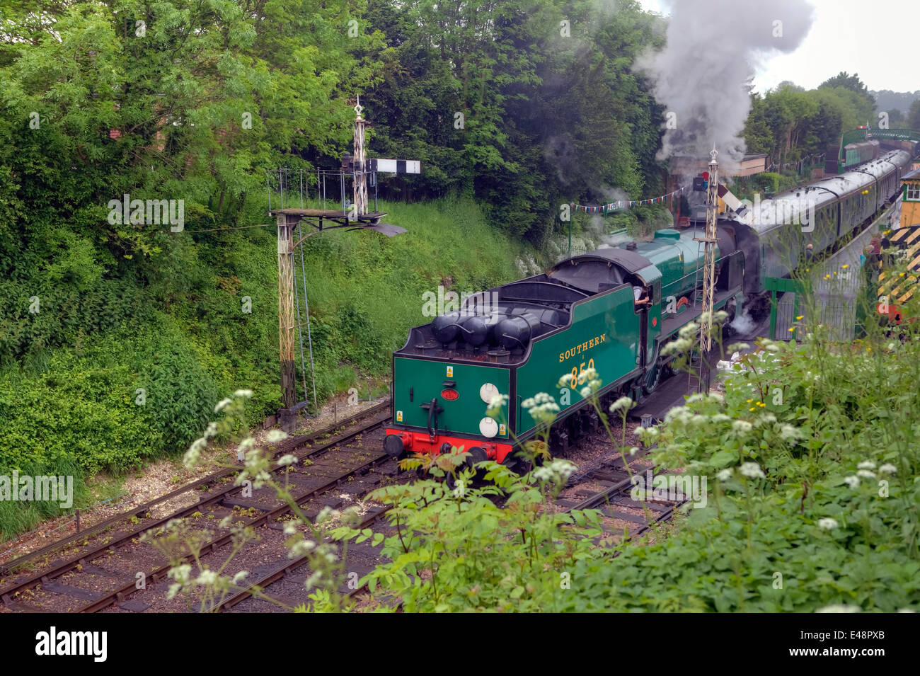 New Alresford, Brunnenkresse Linie, Hampshire, England, Großbritannien Stockfoto