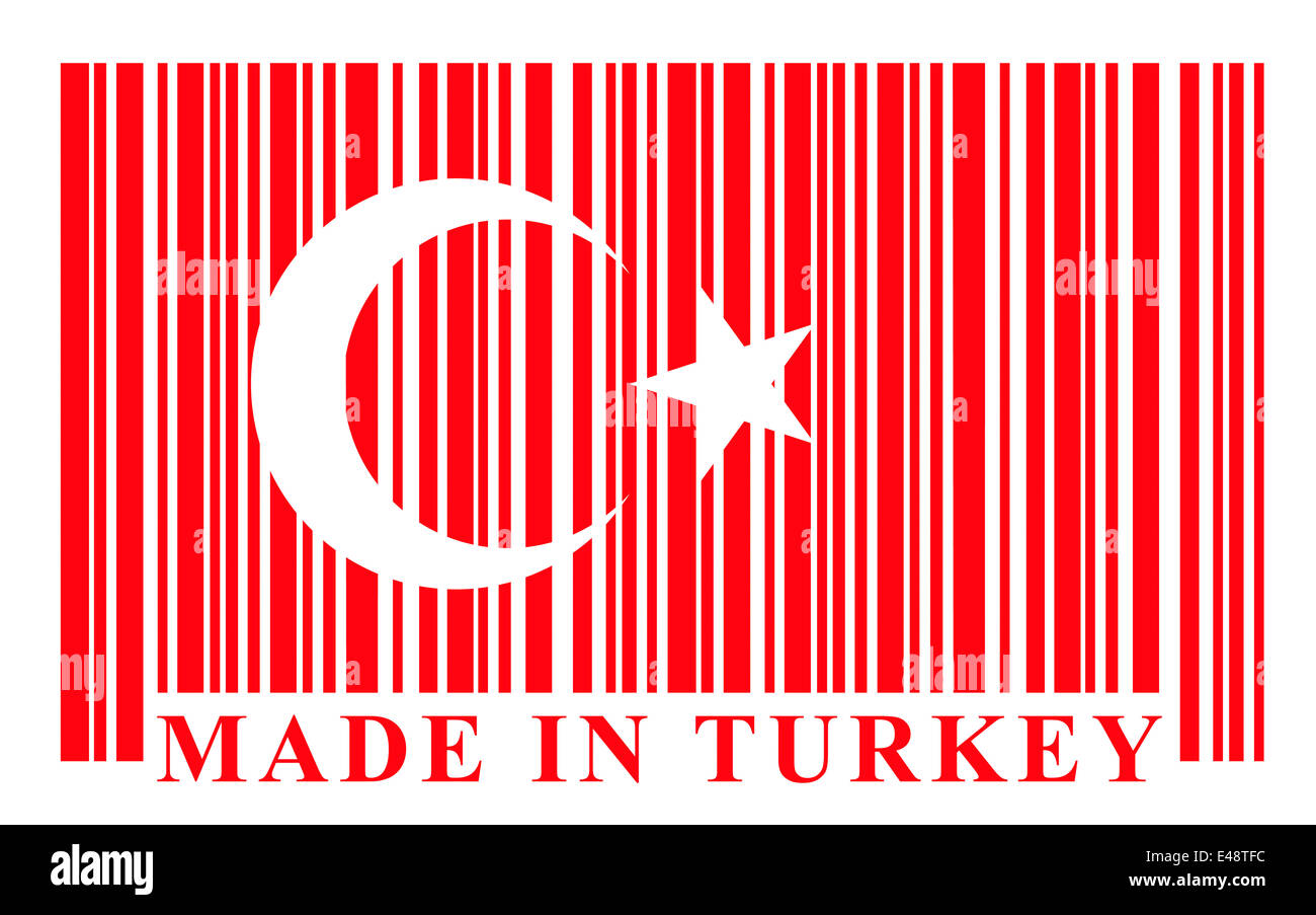 Türkische Barcode Flagge, Vektor Stockfoto