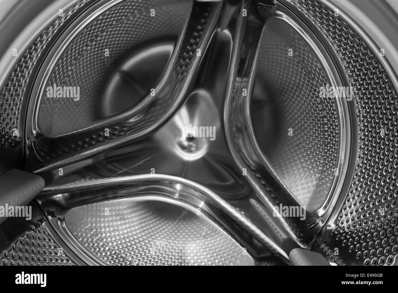 Trommel Waschmaschine Makro Aufnahmen Stockfoto
