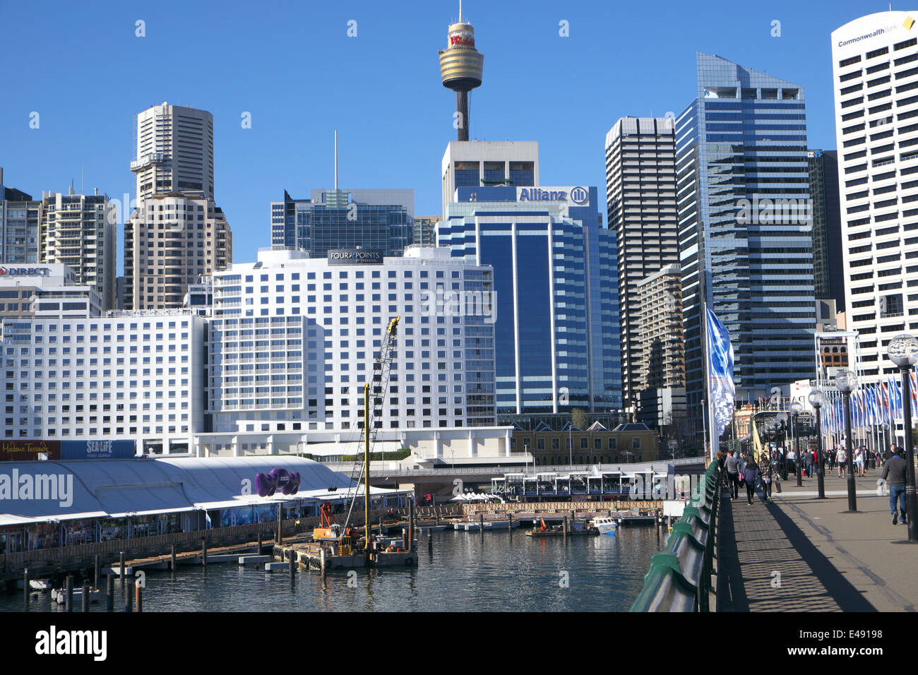 Pyrmont Darling Harbour bridge ein Sydney zentraler Geschäftsbezirk, Sydney, New South Wales, Australien Stockfoto