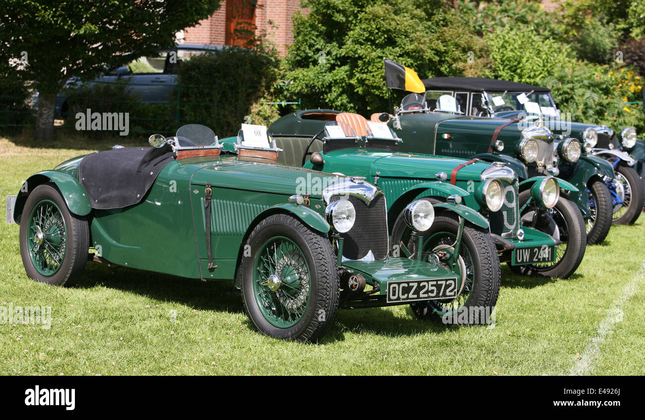 Dublin, Irland. 6. Juli 2014. Terenure Klassiker und Oldtimer-Auto-Show Dublin 2014, mit einer starken turn out of Riley Autos aus im Laufe der Jahre. Terenure gehört zu Irlands größte Zusammenkunft von Oldtimer Autos, wobei seine 23. Jahr in Folge. Bildnachweis: Ian Shipley/Alamy Live-Nachrichten Stockfoto