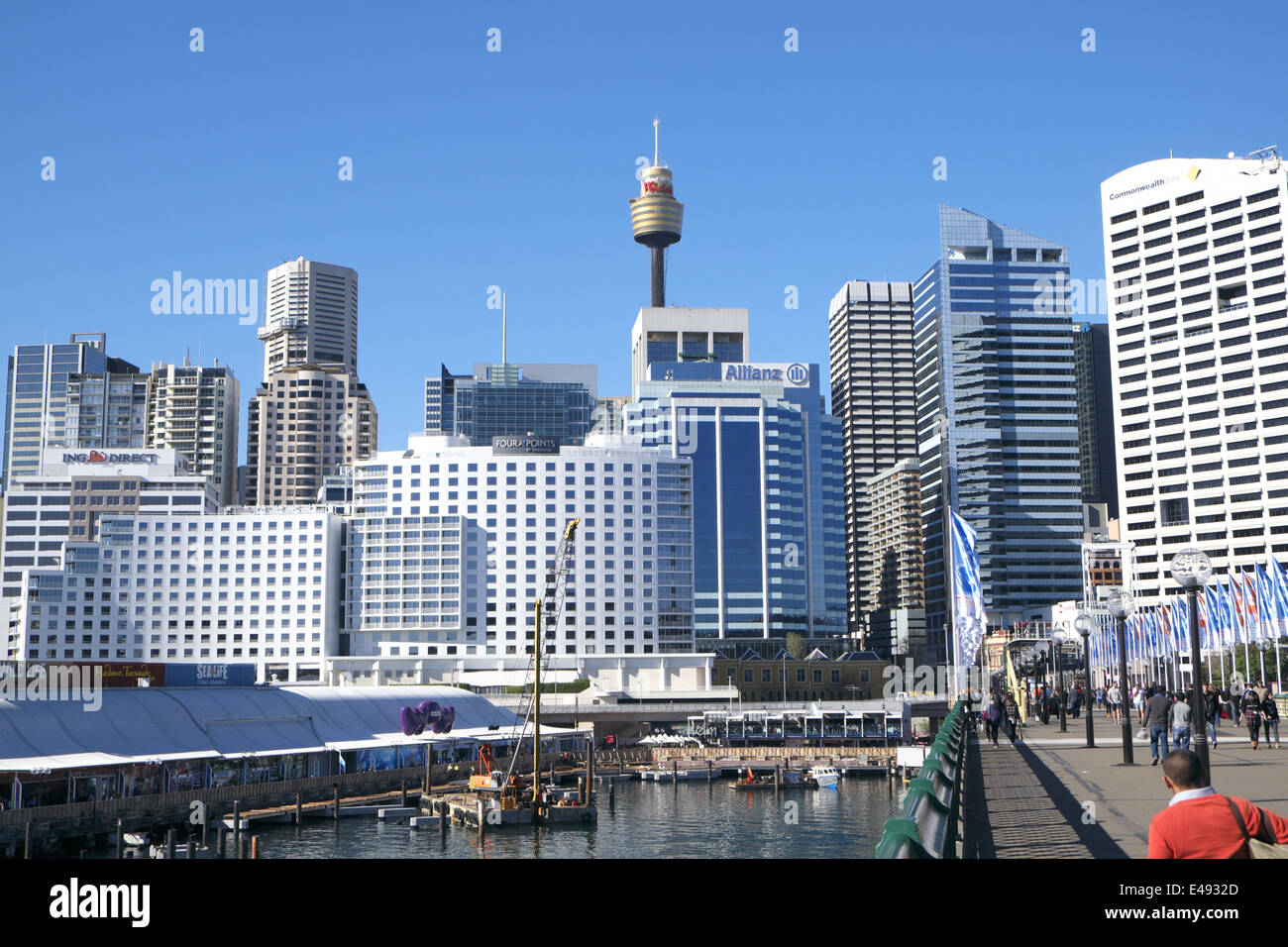Pyrmont Darling Harbour bridge ein Sydney zentraler Geschäftsbezirk, Sydney, New South Wales, Australien Stockfoto