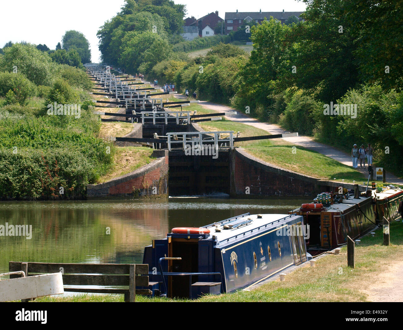 Caen Hügel Schlösser an der Kennet und Avon Kanal, Devizes, Wiltshire, Großbritannien Stockfoto