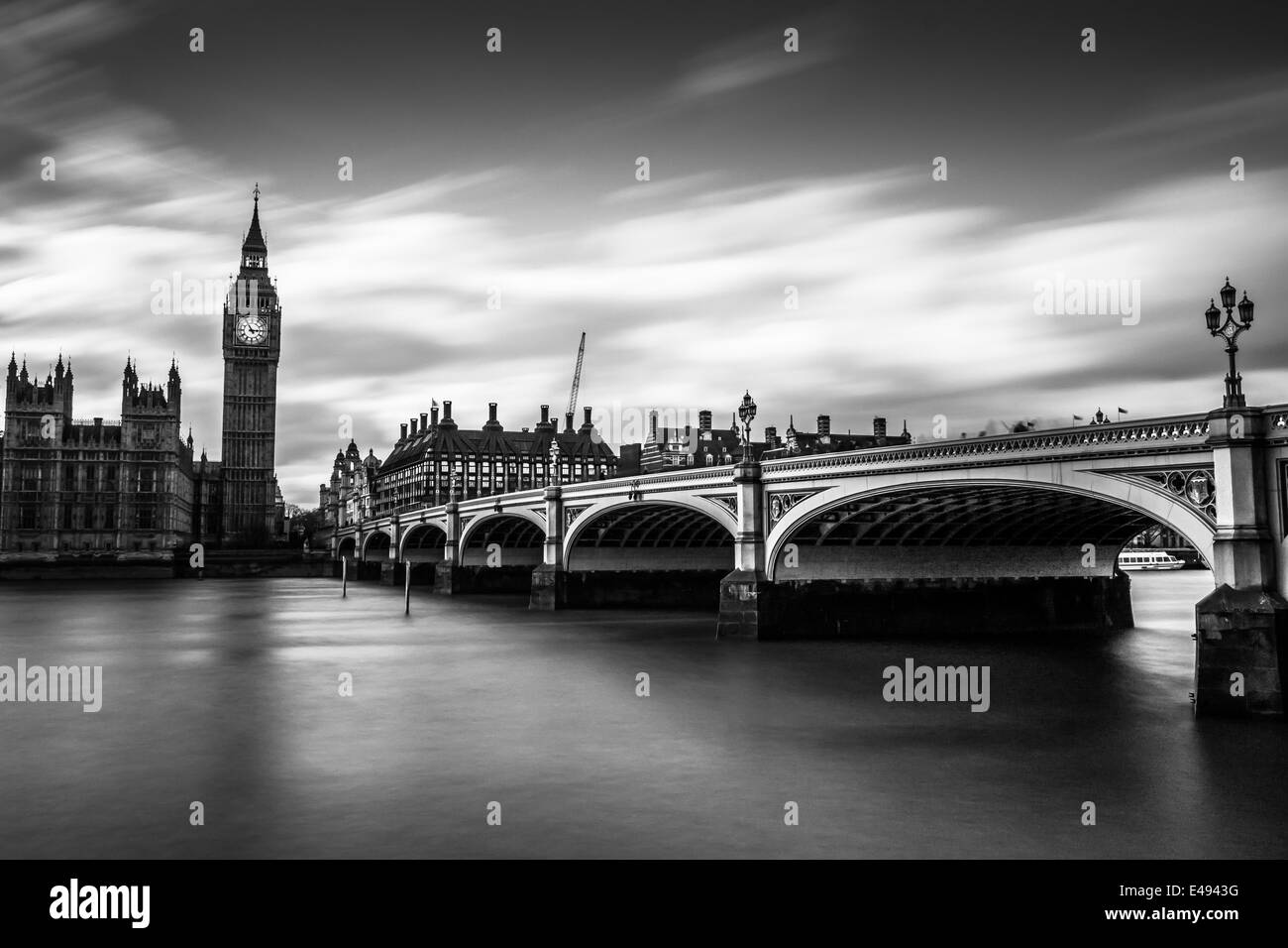 Westminster Bridge und Houses of Parliament, London, UK Stockfoto