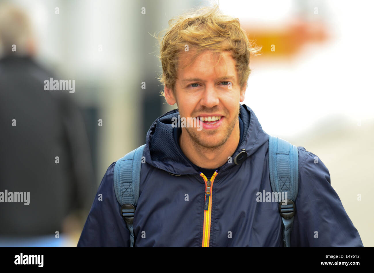 Sebastian Vettel, Red Bull Racing Formel1 Fahrer. Britische Formel 1 Grand Prix, Silverstone, Großbritannien Stockfoto