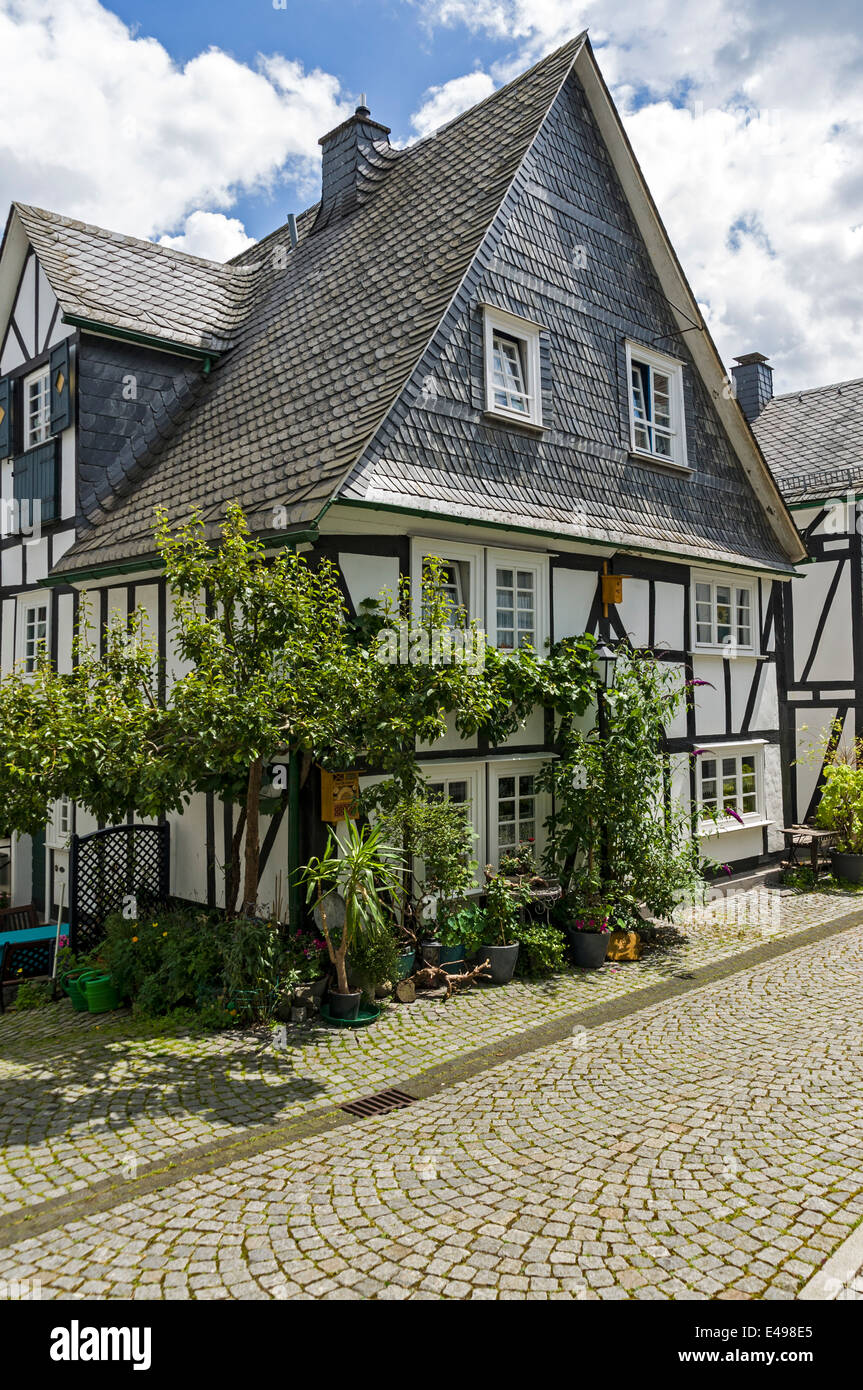 Freudenberg, Häuser in der Altstadt, NRW Deutschland Stockfoto