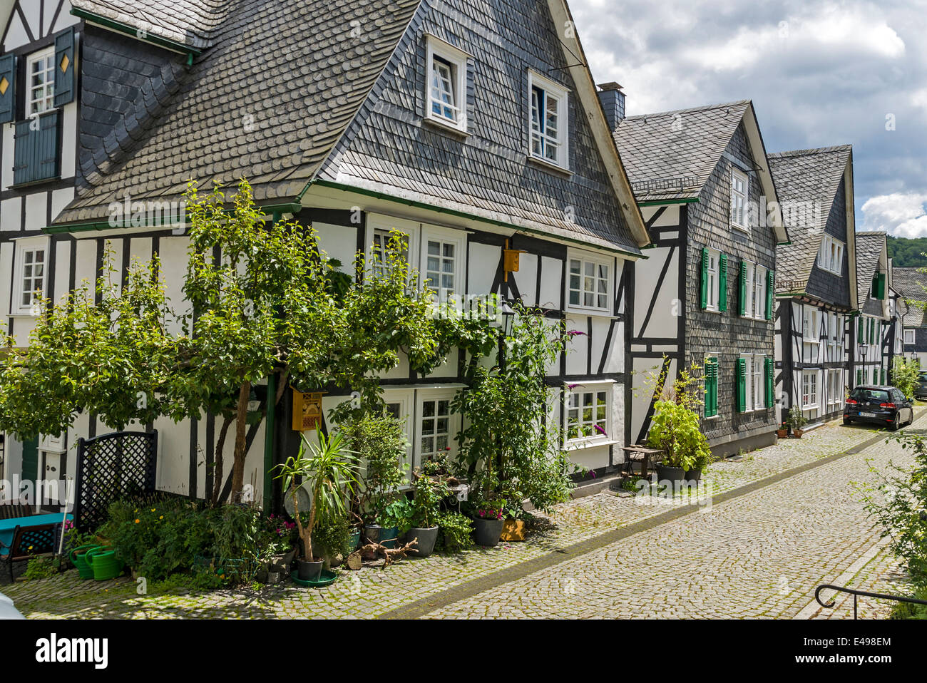 Freudenberg, Häuser in der Altstadt, NRW Deutschland Stockfoto