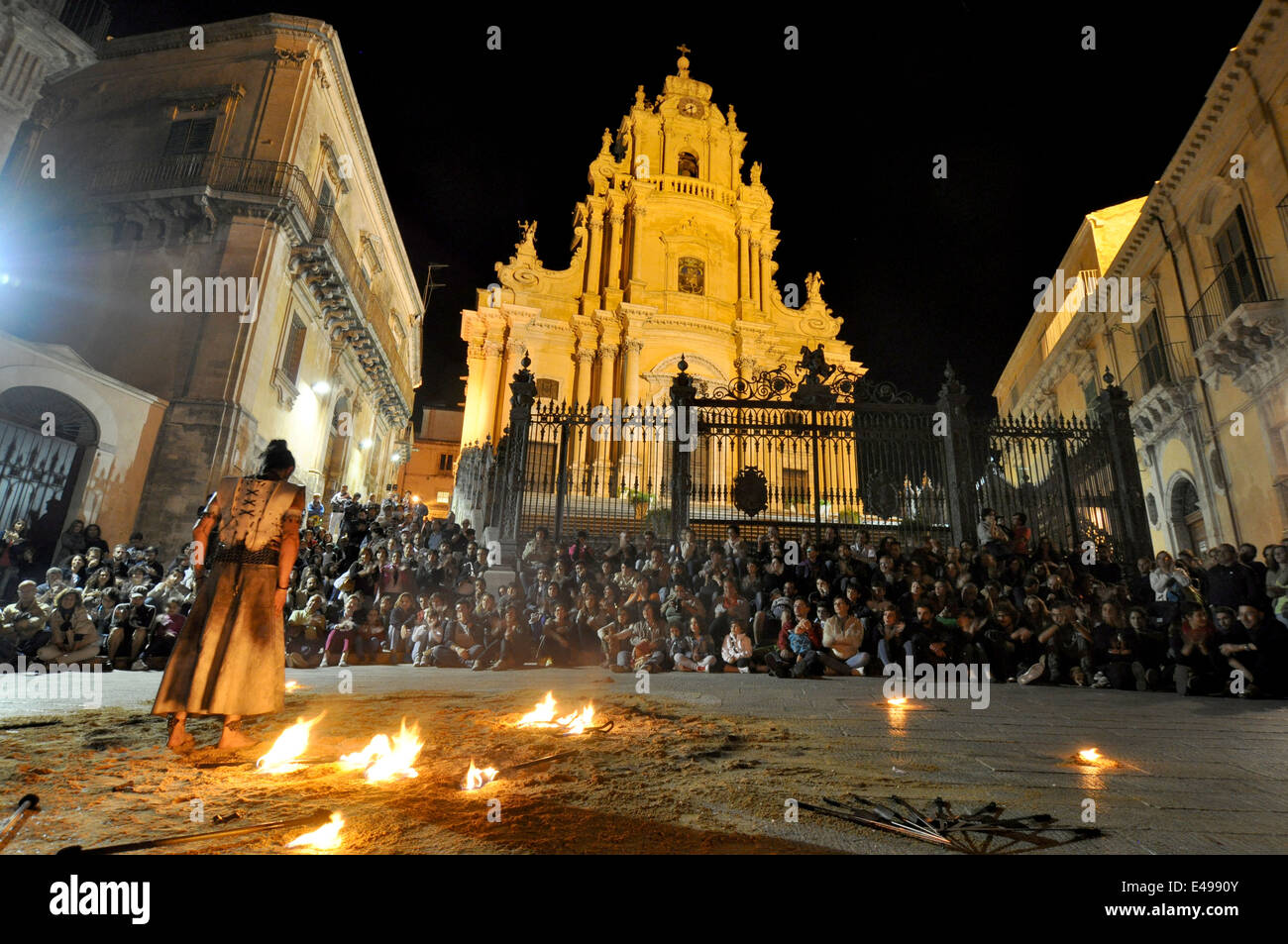 Ragusa Ibla, Ibla Buskers Veranstaltung 2013, Sizilien, Italien, Europa Stockfoto