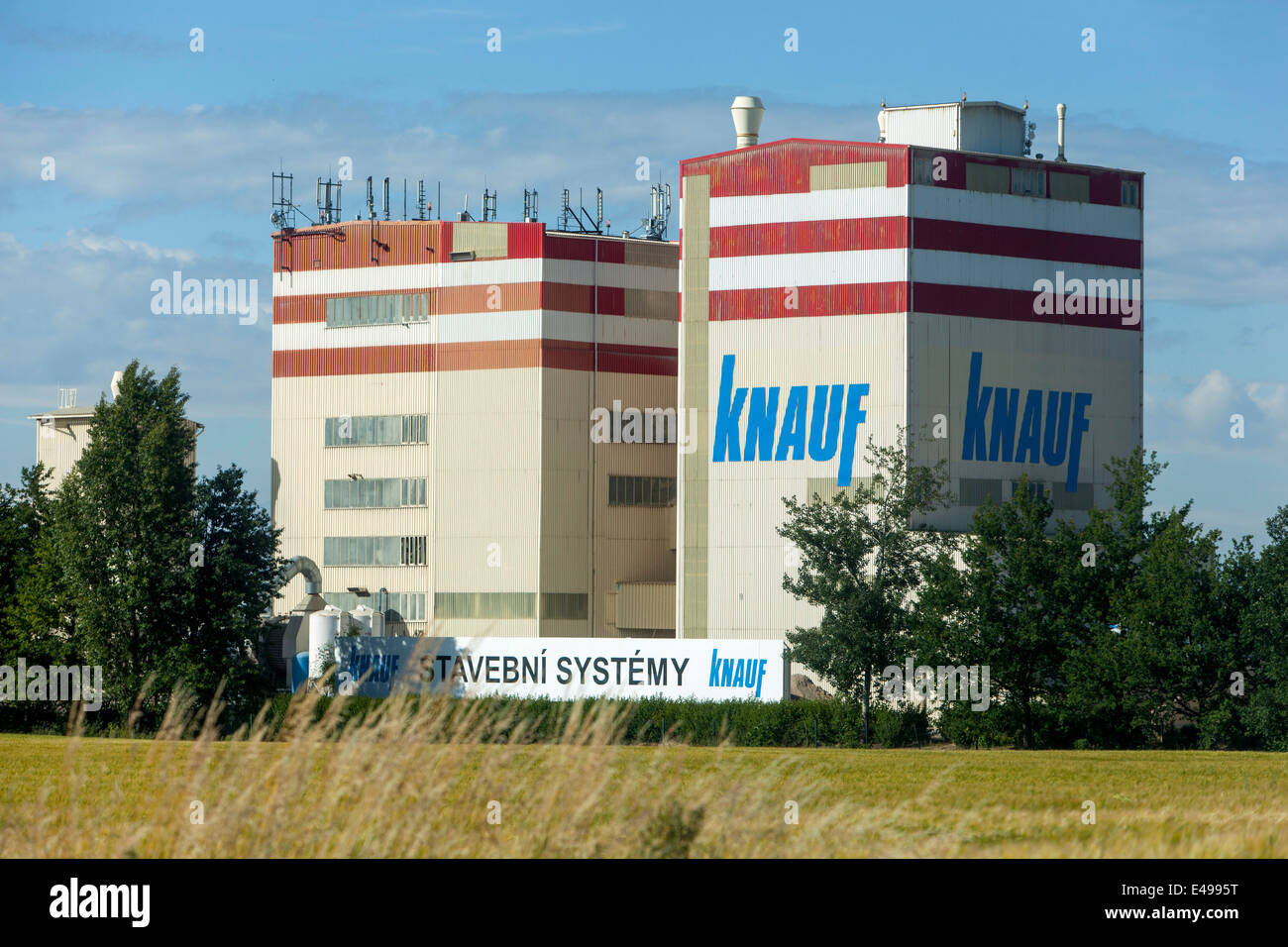 Firma Knauf, Bauindustrie. Prag Stockfoto