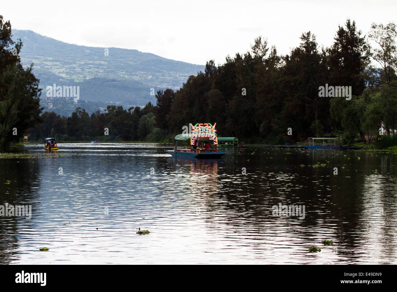 schöne Landschaft in der alten Azteken Xochimilco in Mexiko City und Umgebung Stockfoto