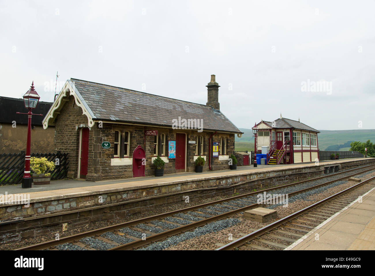 Garsdale Station, auf der Settle - Carlisle Bahnstrecke Stockfoto