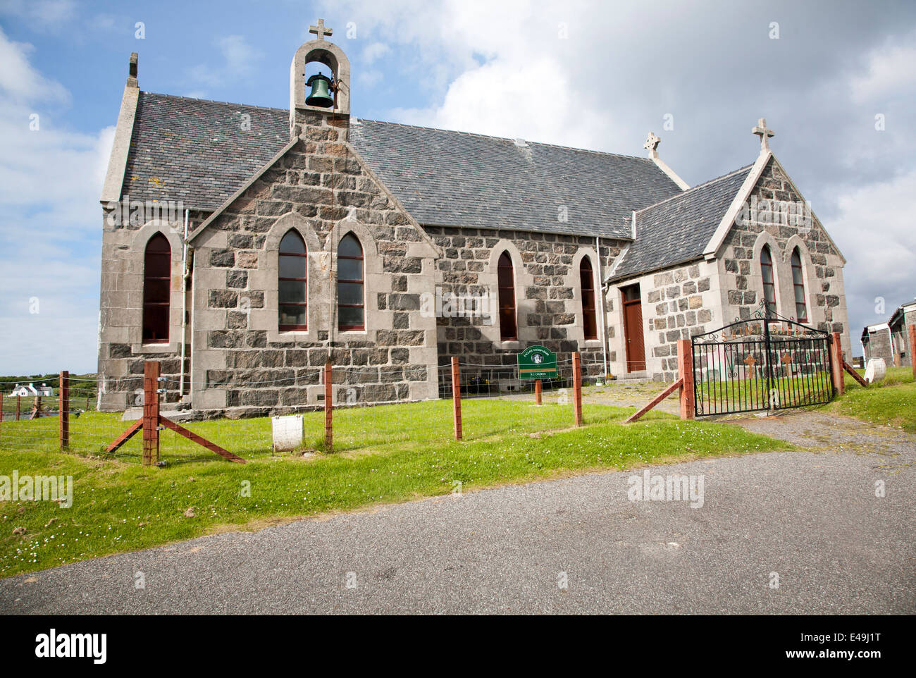 Römisch-katholische Kirche in North Bay Isle of Barra, äußeren Hebriden, Schottland Stockfoto