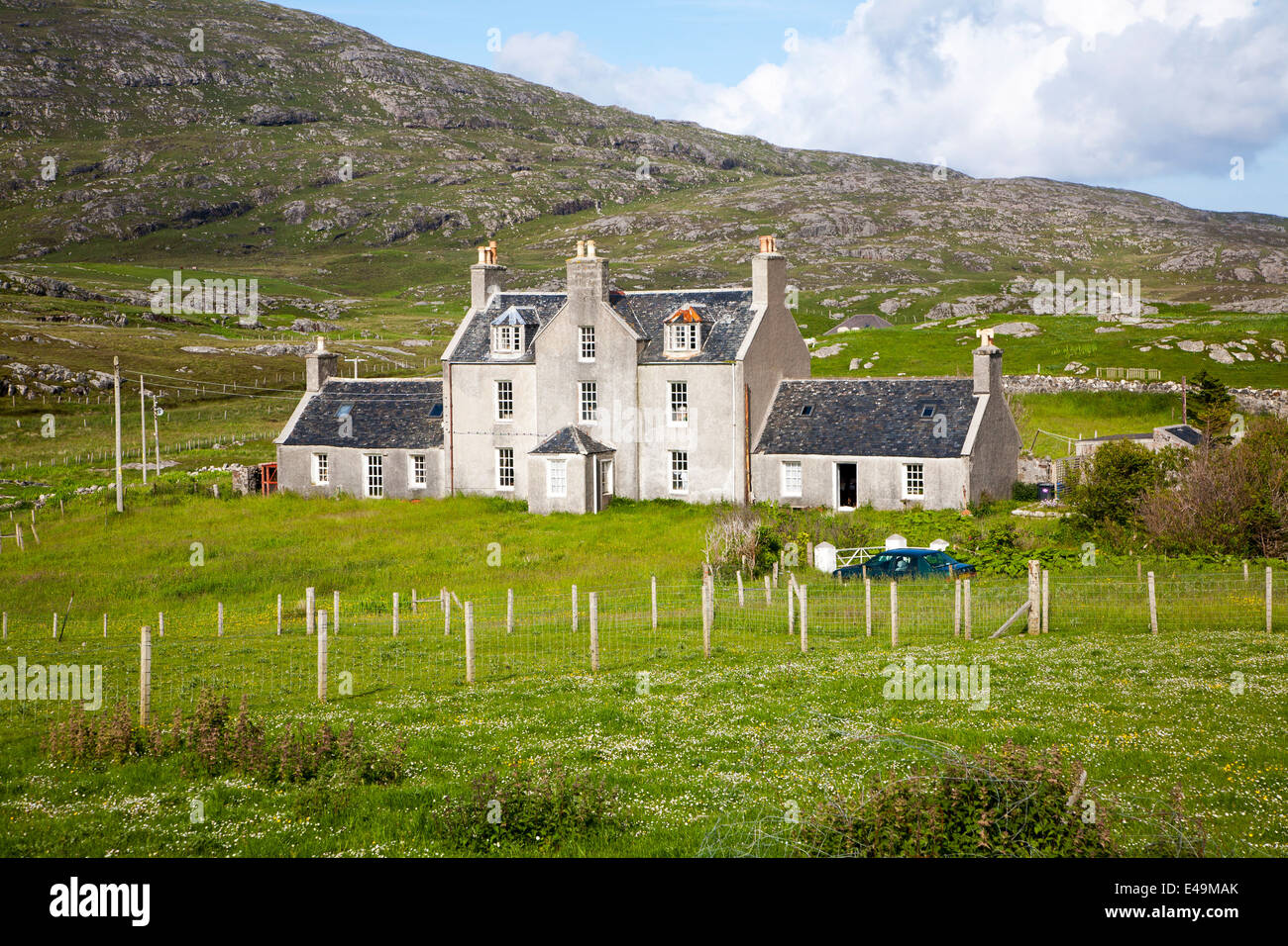 Historischen Pfarrhaus Haus Isle of Barra, äußeren Hebriden, Schottland Stockfoto