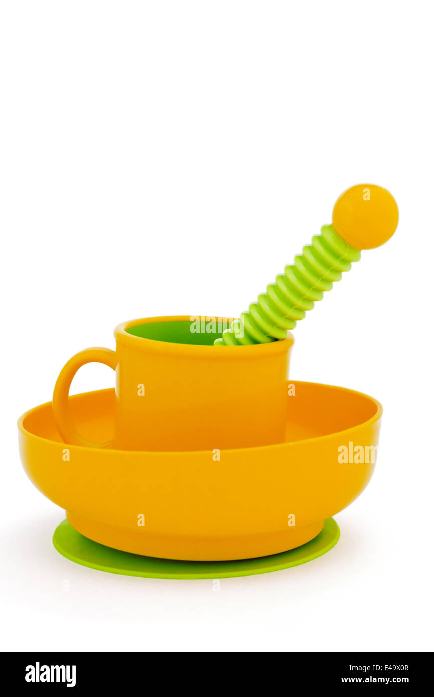 leuchtend orange Komplettset Stockfoto