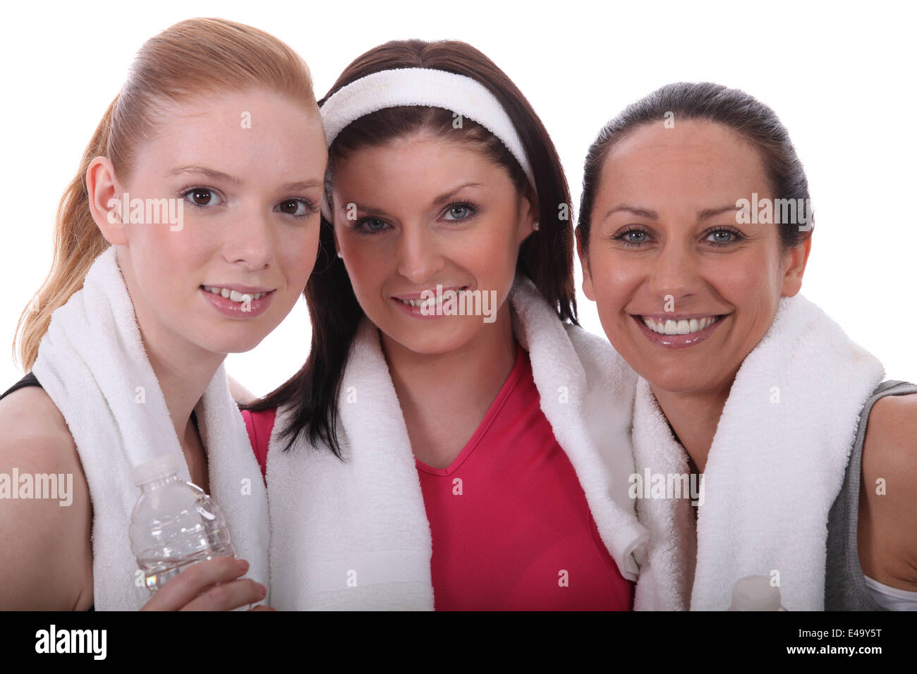 Freunde in der Turnhalle zusammen Stockfoto