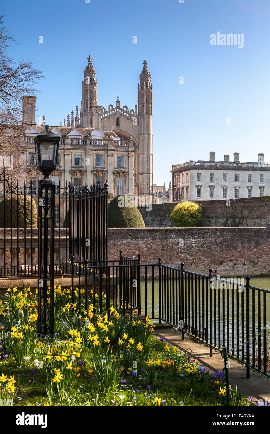 Eine Ansicht des Kings College aus dem Rücken, Cambridge, Cambridgeshire, England, Vereinigtes Königreich, Europa Stockfoto