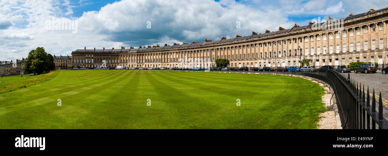 Die Royal Crescent, Bath, UNESCO-Weltkulturerbe, Avon und Somerset, England, Vereinigtes Königreich, Europa Stockfoto