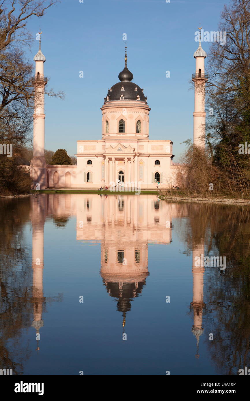 Moschee im Schlosspark, Schloss Schwetzingen, Schwetzingen, Rhein-Neckar-Kreis, Baden, Baden-Württemberg, Deutschland, Europa Stockfoto