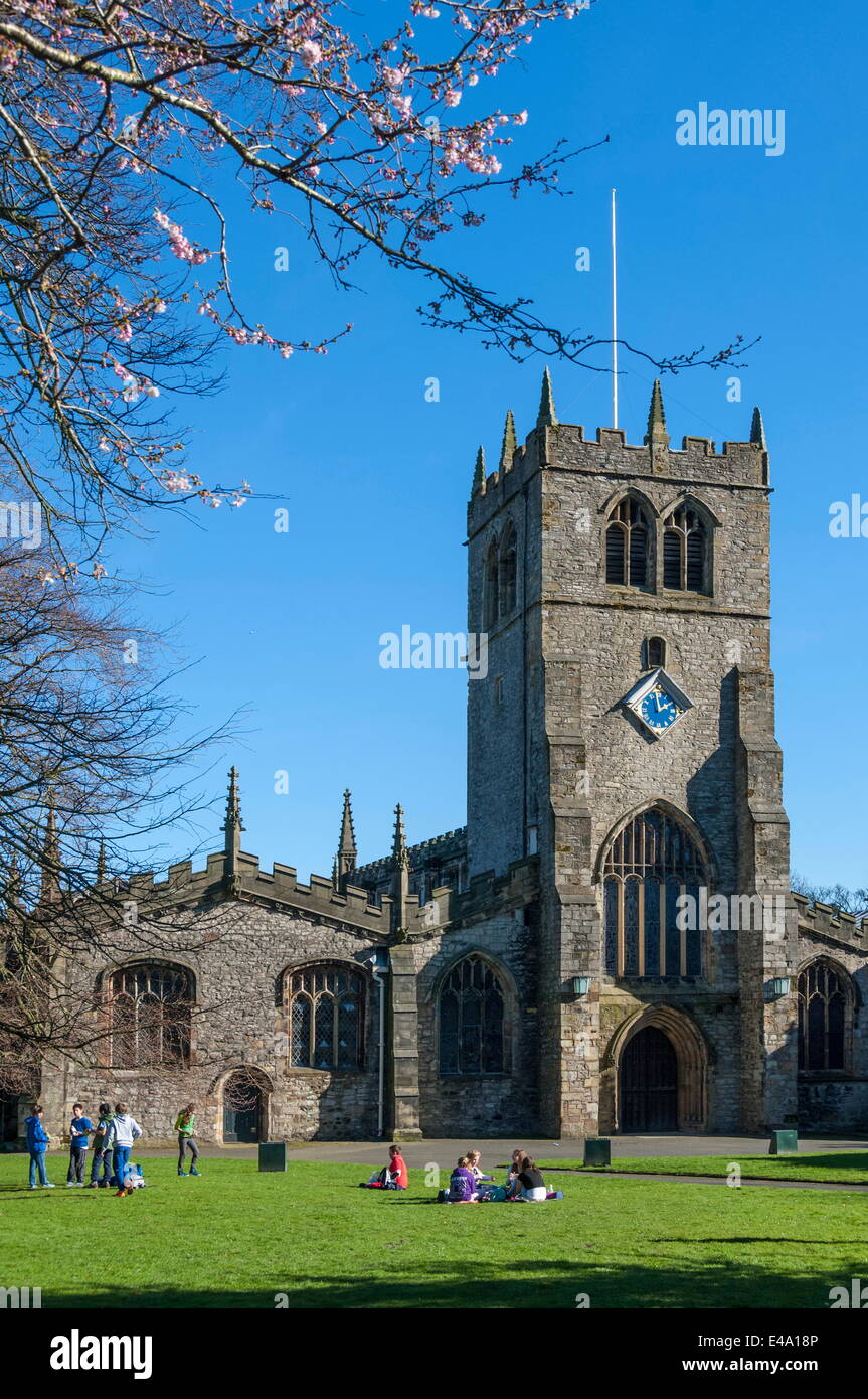 Pfarrkirche der Heiligen Dreifaltigkeit, Kirkland, alte Kendal, South Lakes, Cumbria, England, Vereinigtes Königreich, Europa Stockfoto