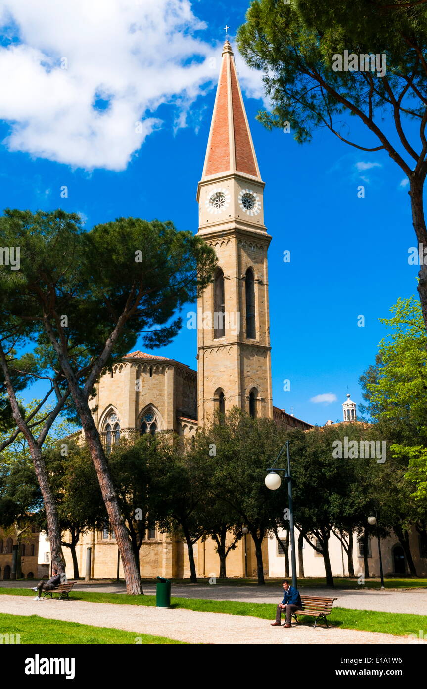 Glockenturm der Kathedrale von San Donato, Arezzo, Toskana, Italien, Europa Stockfoto