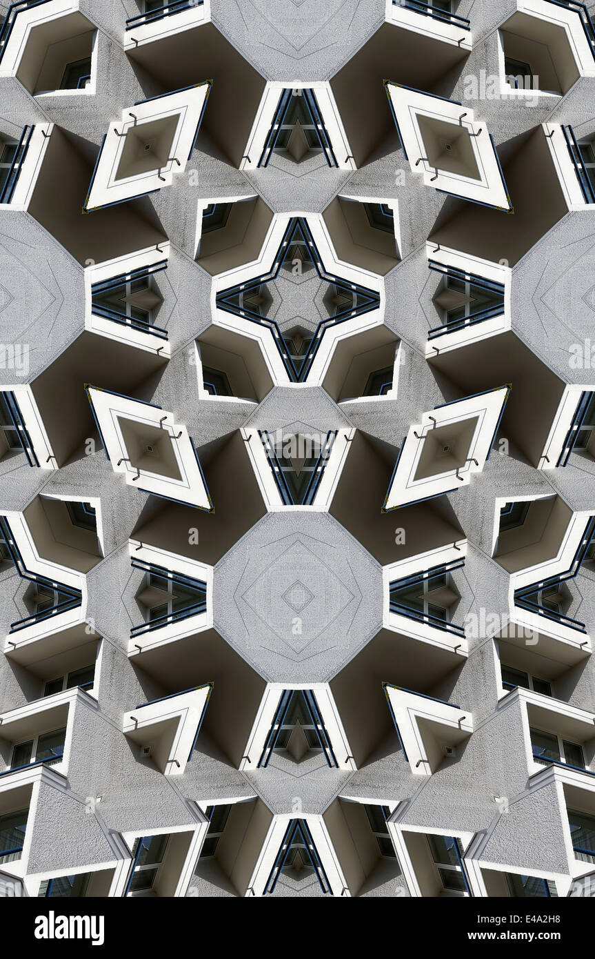 Seltsame Architektur, digital composite Stockfoto