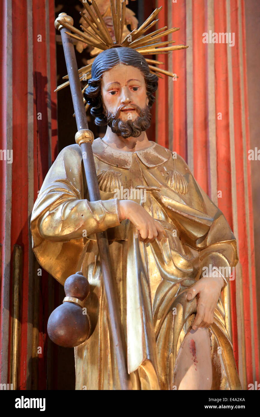 St. Rochus, St. Nicolas de Veroce, Haute-Savoie, Frankreich Stockfoto