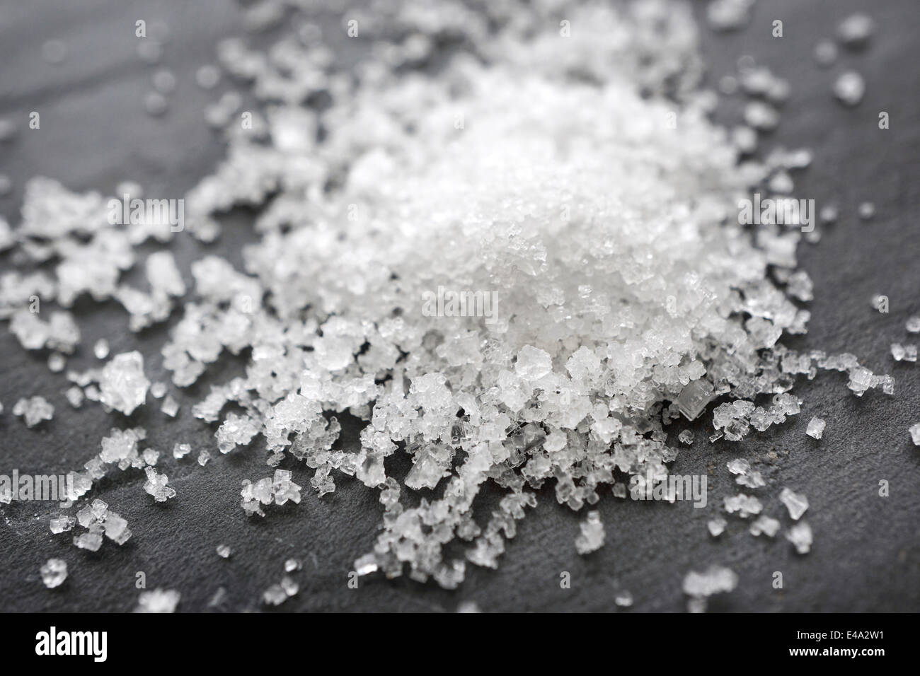 Fleur de Sel, Salzkristalle, Nahaufnahme Stockfoto