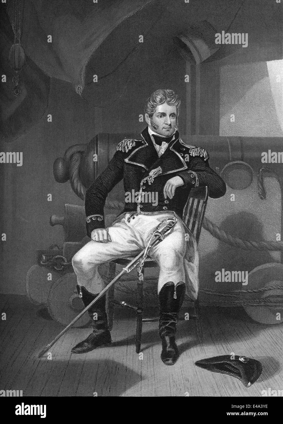 Thomas Macdonough, Jr., 1783-1825, US-amerikanischer Marineoffizier, Stockfoto