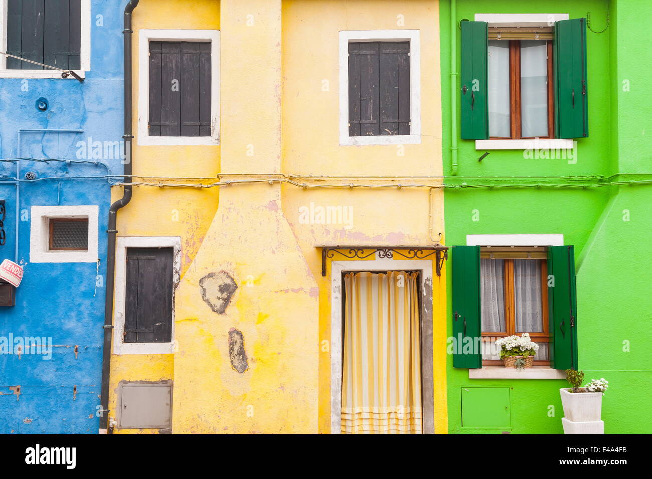 Eine bunte Häuser auf Burano, Venedig, Veneto, Italien, Europa Stockfoto